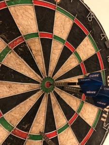 Dart board bullseye